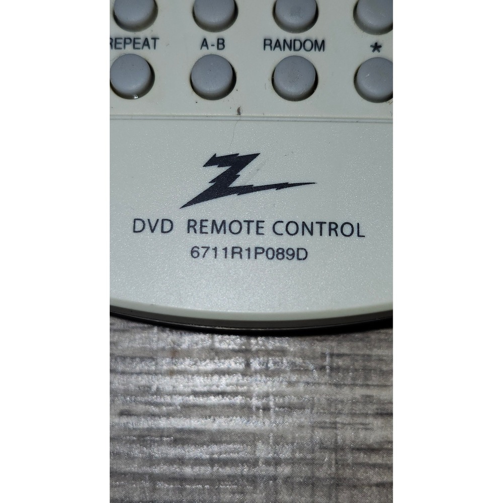 Zenith DVD Remote Control 6711R1P089D Player Replacement Tested - Picture 3 of 4